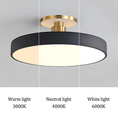 Minimalist Circular LED Semi Flush Ceiling Light