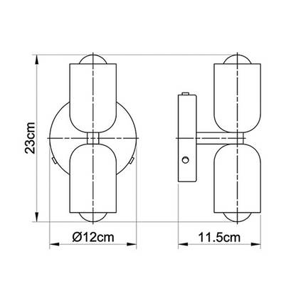 Modern Cream Double Head Wall Sconce
