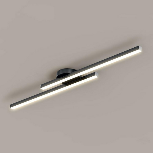 Modern Aluminium Long Strip LED Semi Flush Ceiling Light