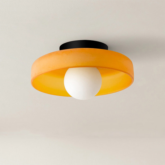 Modern Round Glass Flush Mount Ceiling Light