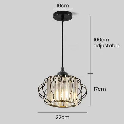 Gold Crystal Hallway Ceiling Light