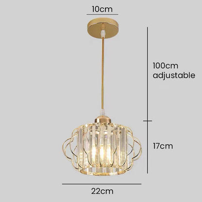 Gold Crystal Hallway Ceiling Light