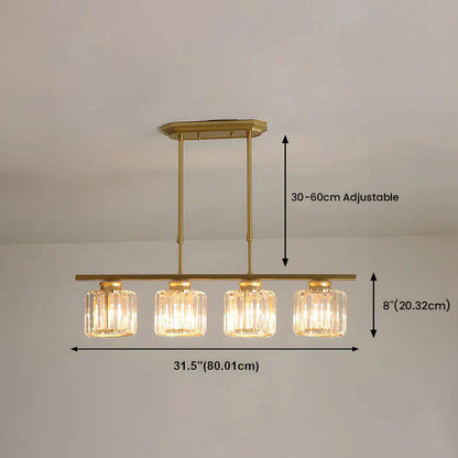 Nordic Multi Head Glass Island Chandelier