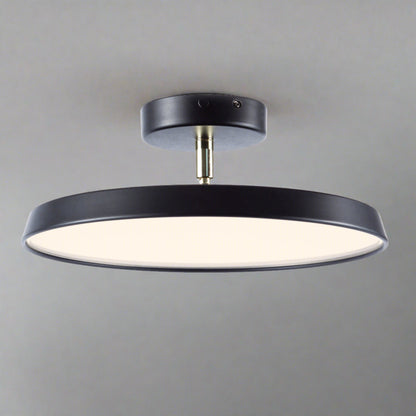 Minimalist White LED Semi-Flush Ceiling Light